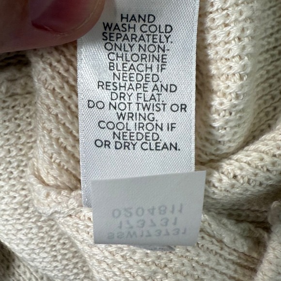 J Jill Cream Textured Sweater Fuzzy Bell Sleeve XL Coastal Grandmother Cozy - Picture 8 of 10